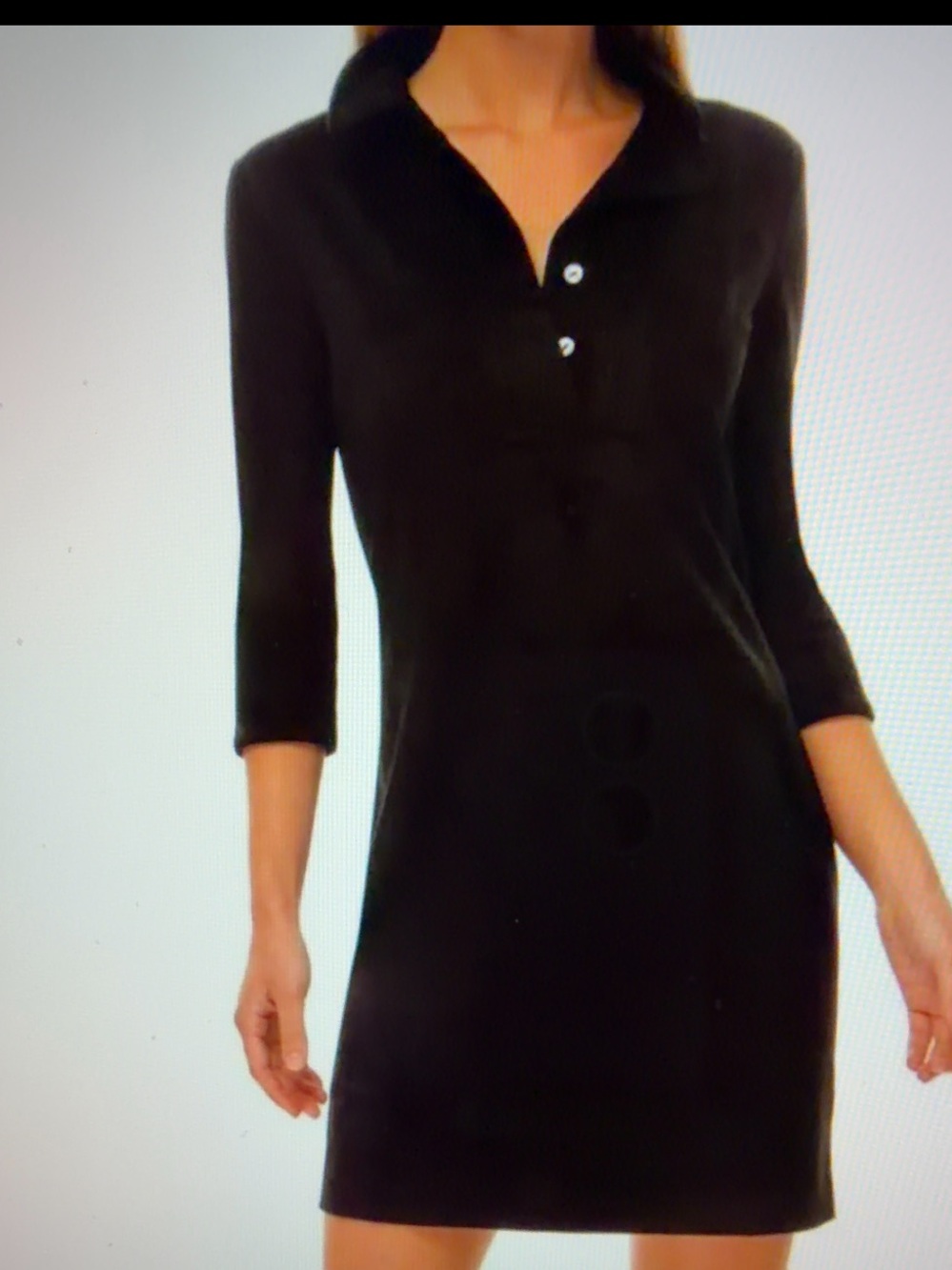 Gretchen Scott Black Faux Suede shirt dress size L